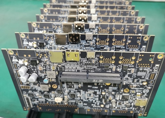 أسود Fr4 إلكترونيات تراجع تجميعها Pcb SMT للتحكم الصناعي